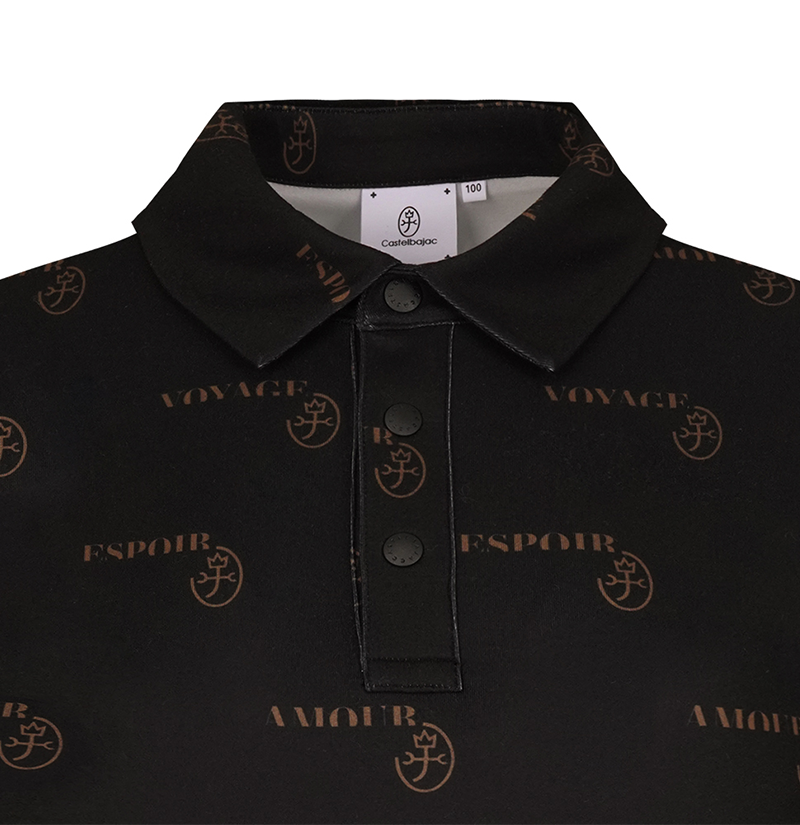 Castelbajac Men's Pattern Print Collared T-Shirt - Black