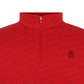 Castelbajac Men's Logo Jacquard Half-Zip T-Shirt - Red