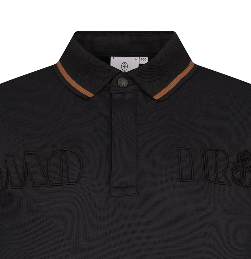 Castelbajac Men's Volume Embroidered Collar T-Shirt - Black