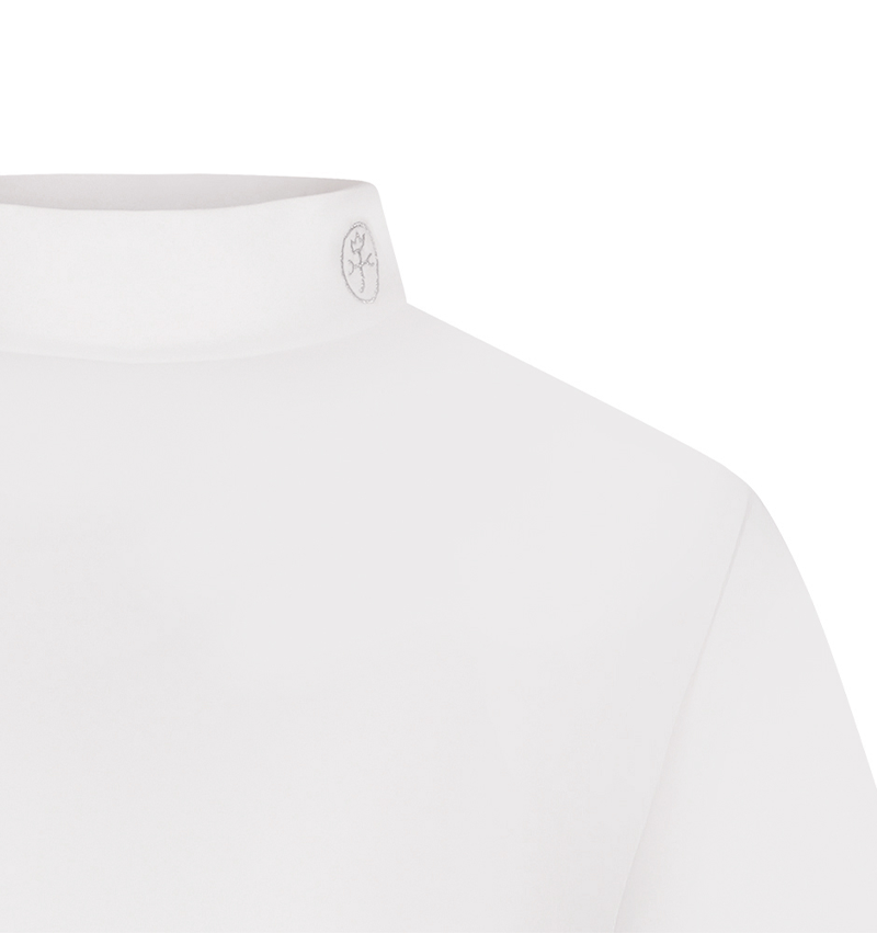 Castelbajac Women's Logo Embroidered Fleece Half-Length T-Shirt - White