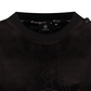Castelbajac Women's Black Line Symbol Embroidered Velvet Man-to-Man T-Shirt - Black