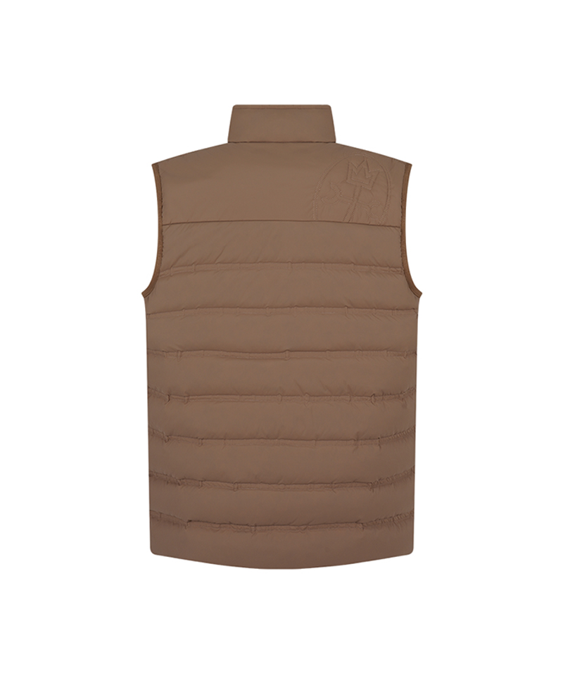Castelbajac Men's Lightweight Duck Down Padded Vest - Brown