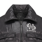 Castelbajac Women's Black Line Glossy Quilted Point Padded Crop Vest - Black