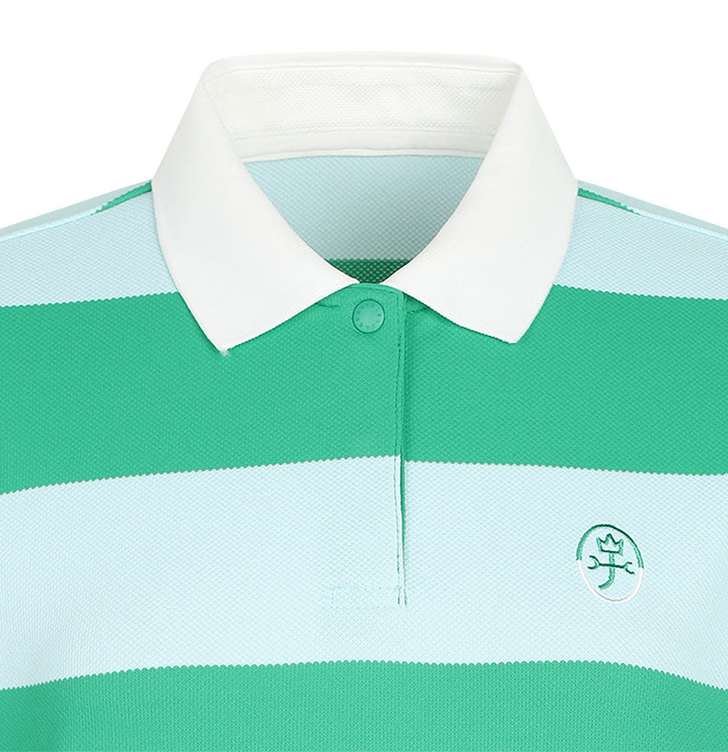 Castelbajac Women's Striped Collared Short Sleeve T-shirt - 2 Color