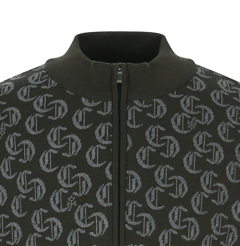 Castelbajac Men's Jacquard Zip-up Knit Cardigan - 2 Colors