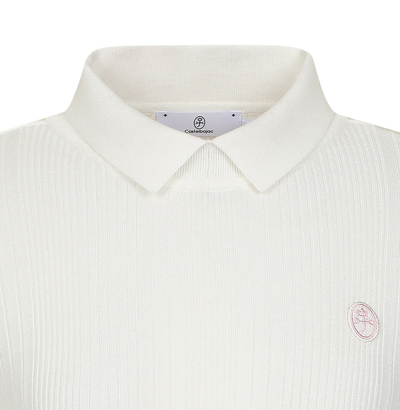 Castelbajac Women's Ribbed Collar Knit - White