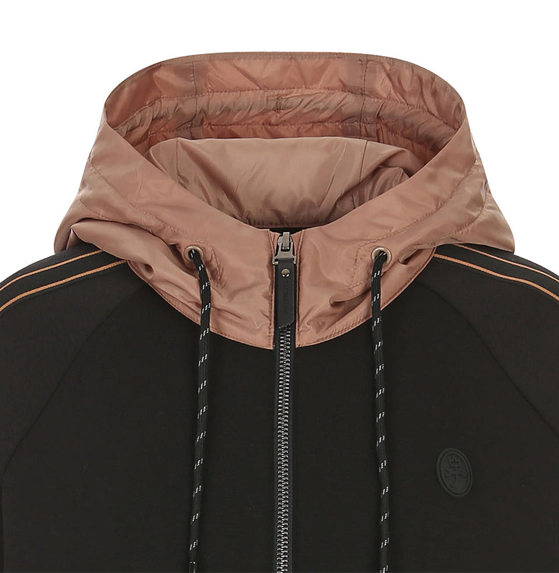 Castelbajac Women's Hooded Contrast Tape Zip-Up Cardigan - Black