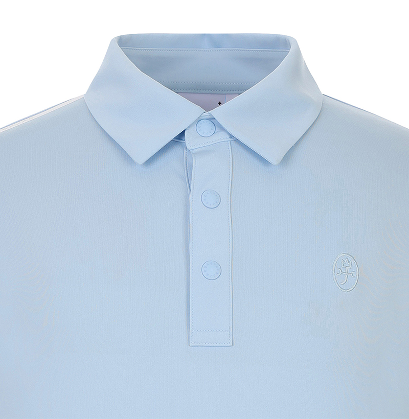 Castelbajac Men's Shoulder Logo Collar T-Shirt - L/Blue