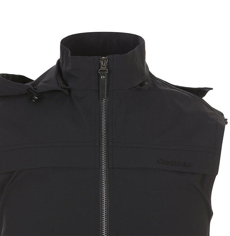 Castelbajac Women's Detachable Hooded Zip-Up Vest - Black