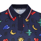 Castelbajac Women's Pixel Pattern Collared T-shirt - Navy