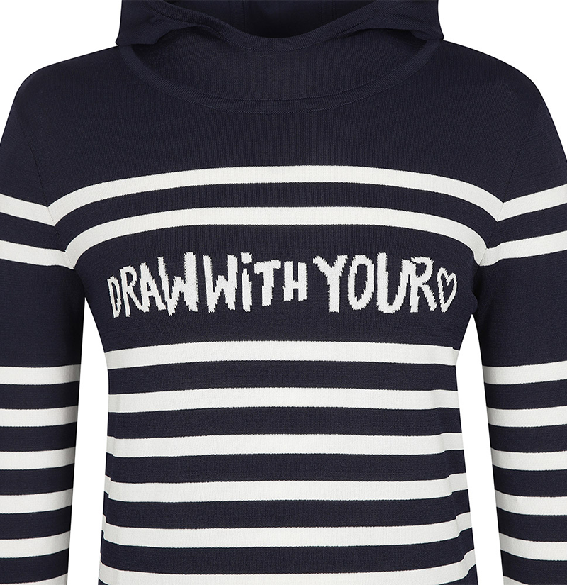 Castelbajac Women's Striped Sweater - Navy