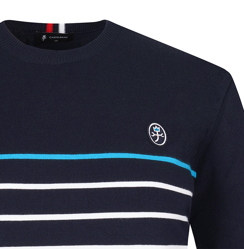 Castelbajac Men's Straight Round Knit - Navy