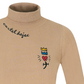 Castelbajac Women's Basic Embroidered Point Mock Neck Knit - Beige