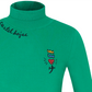 Castelbajac Women's Basic Embroidered Point Mock Neck Knit - Green