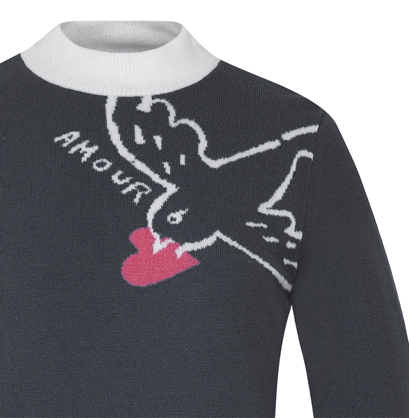 Castelbajac Women's Artwork Jacquard Point Polar Knit - M/Grey