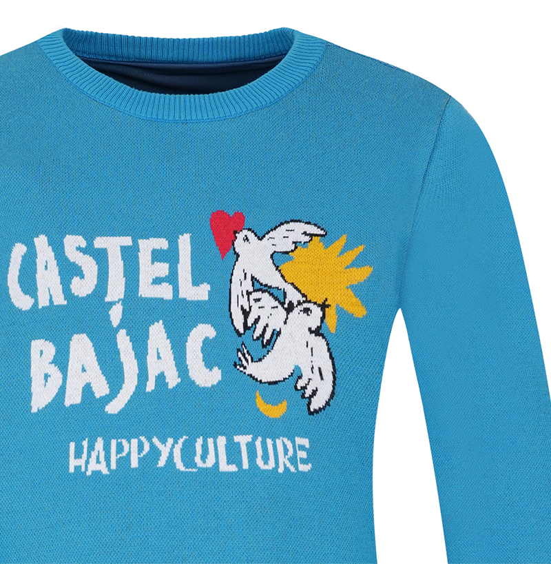 Castelbajac Women's Lettering Round Sweater - Blue