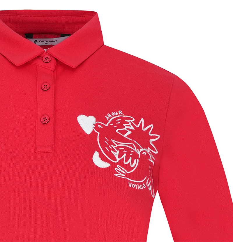 Castelbajac Women's Boucle Embroidery Point T-Shirt - Red