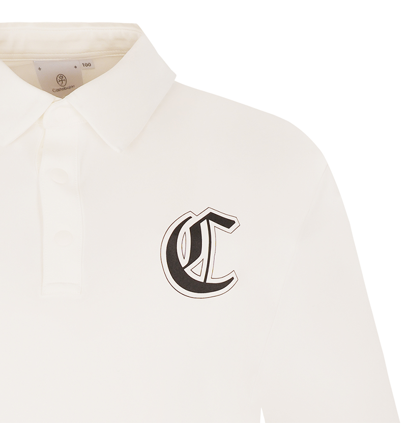 Castelbajac Men's Modified Logo Long-Sleeve Eri T-Shirt- White