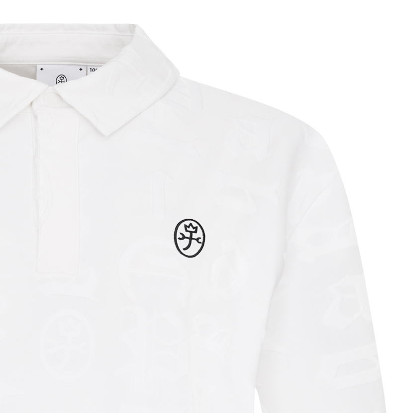 Castelbajac Men's Jacquard Long-Sleeve Eri T-Shirt - White