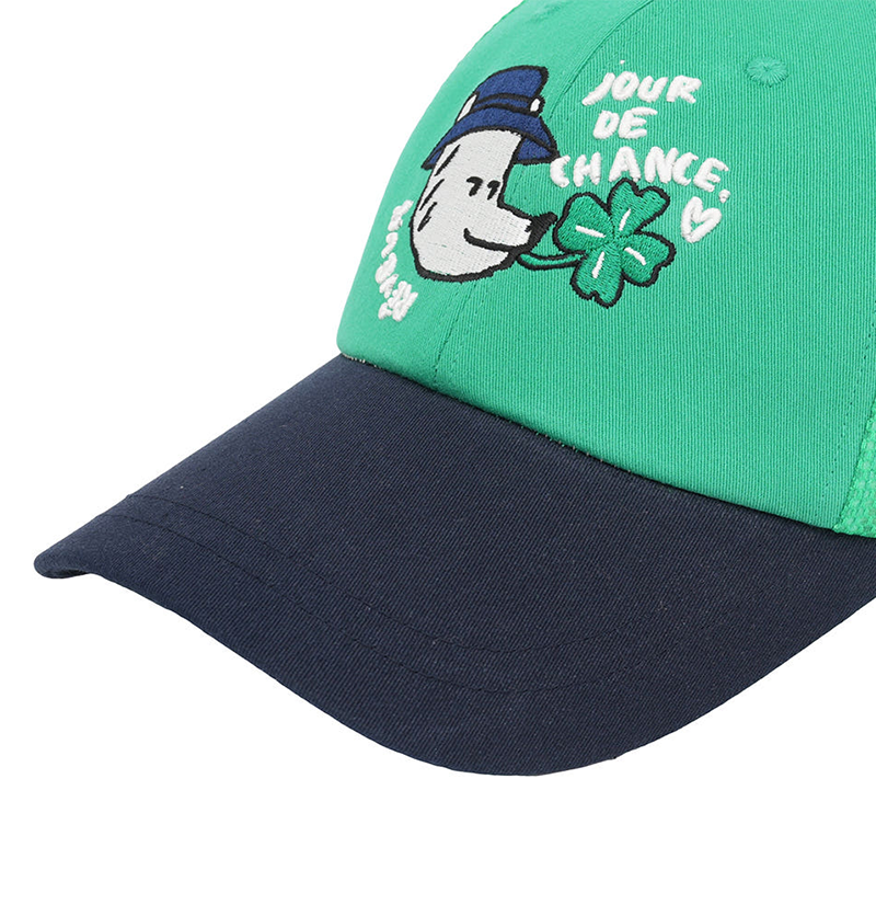 Castelbajac Men's Color Block Mesh Character Ball Cap - Green