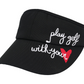 Castelbajac Women's Slogan Ribbon Sun Cap - Black
