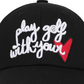 Castelbajac Women's Embroidered Point Ball Cap - Black