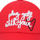 Castelbajac Women's Embroidered Point Ball Cap - Red