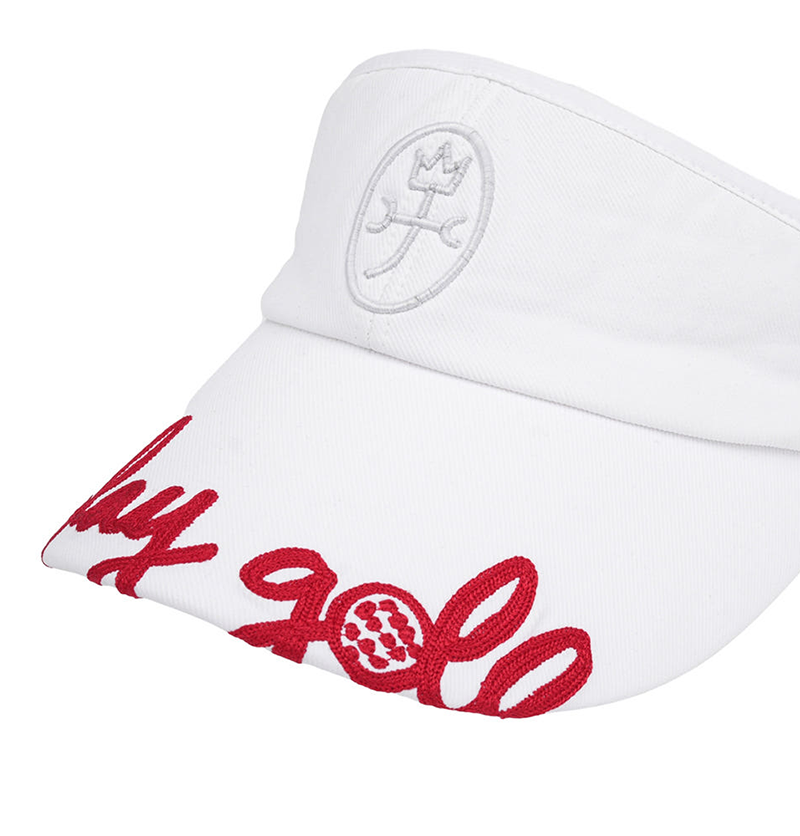 Castelbajac Women's Embroidered Ribbon Sun Cap - White