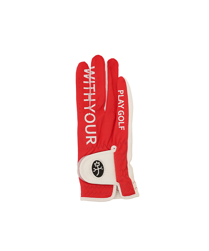 Castelbajac Women's Synthetic Leather Logo Two-Handed Gloves - Red