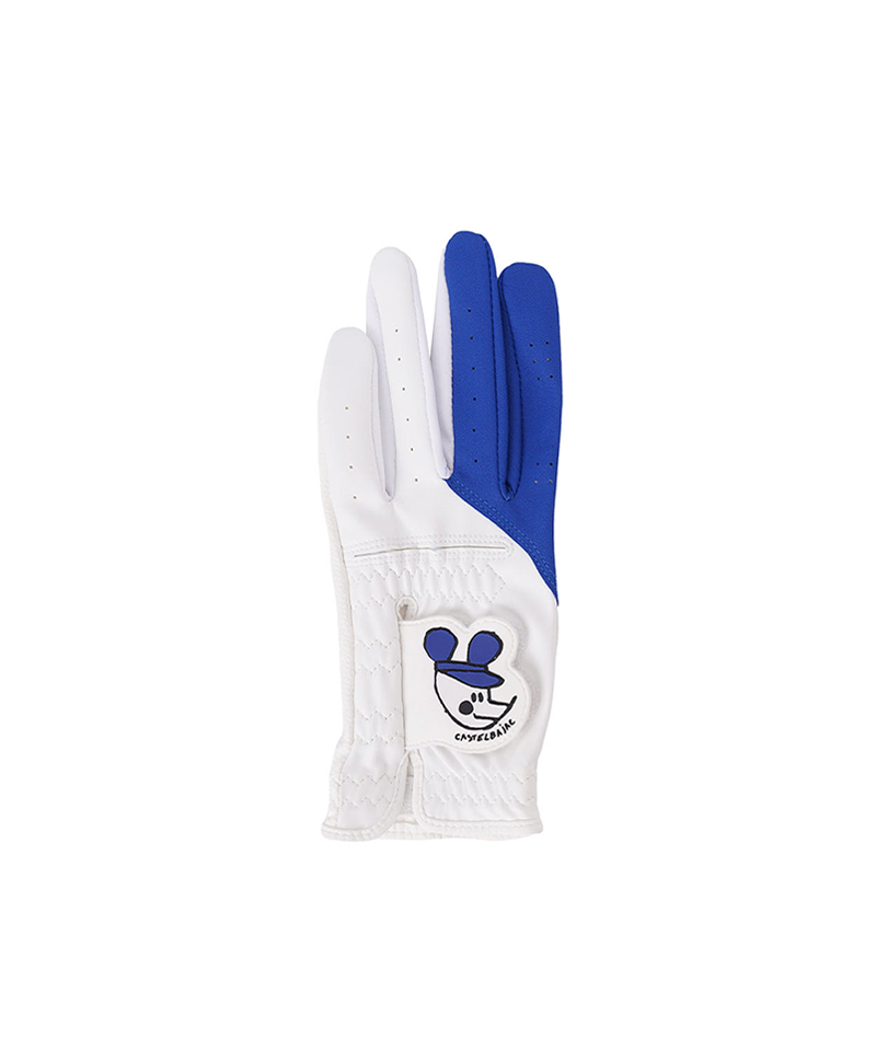 Castelbajac Women's Synthetic Leather Character Two-Handed Gloves - Blue