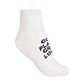 Castelbajac Men's Season Slogan Point Ankle Socks - White
