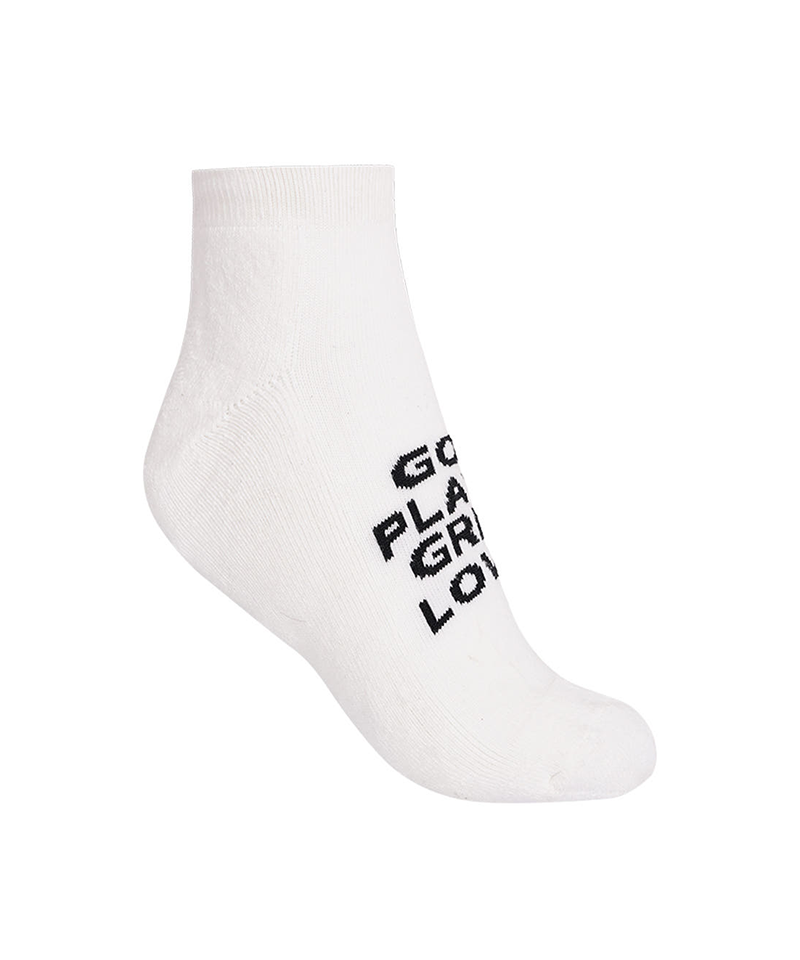 Castelbajac Men's Season Slogan Point Ankle Socks - White