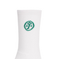 Castelbajac Men's Season Slogan Point Long Socks - White