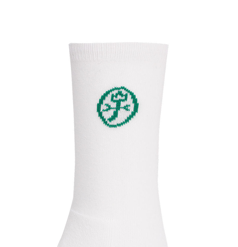 Castelbajac Men's Season Slogan Point Long Socks - White