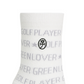 Castelbajac Men's Lettering Pattern Point Mid-calf Socks - White