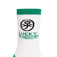 Castelbajac Men's Contrast Accent Long Socks - White