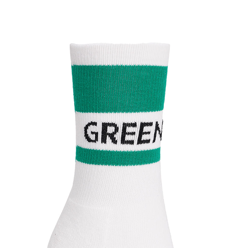Castelbajac Women's Color Block Slogan Long Socks - Green