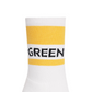 Castelbajac Women's Color Block Slogan Long Socks - Yellow