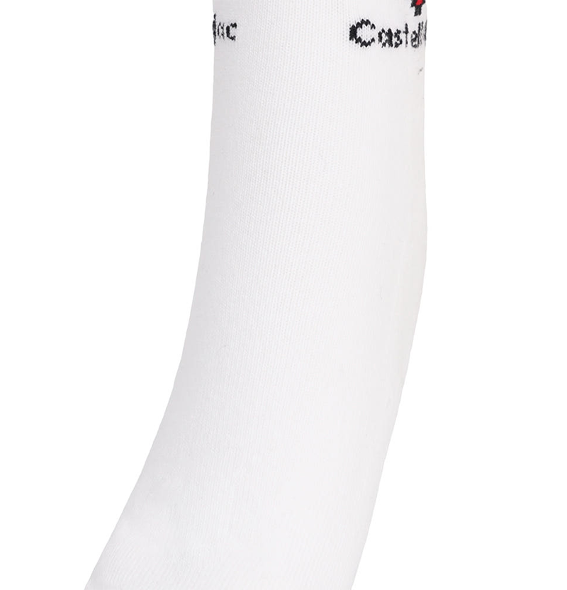 Castelbajac Women's Heart Point Mid-calf Socks - White