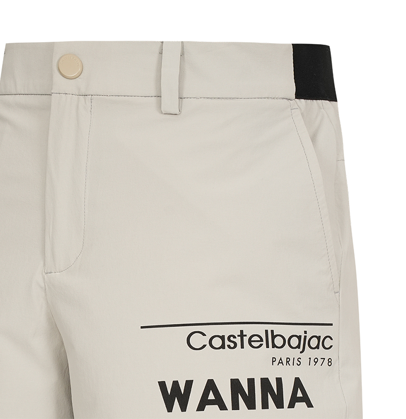 Castelbajac Men's Double-Sided Wool Band 5-Cuff Shorts - 2 Colors