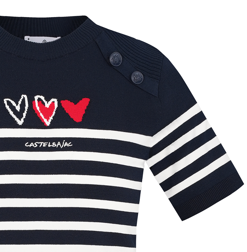 Castelbajac Women's Striped Short-Sleeve Sweater - 2 Colors