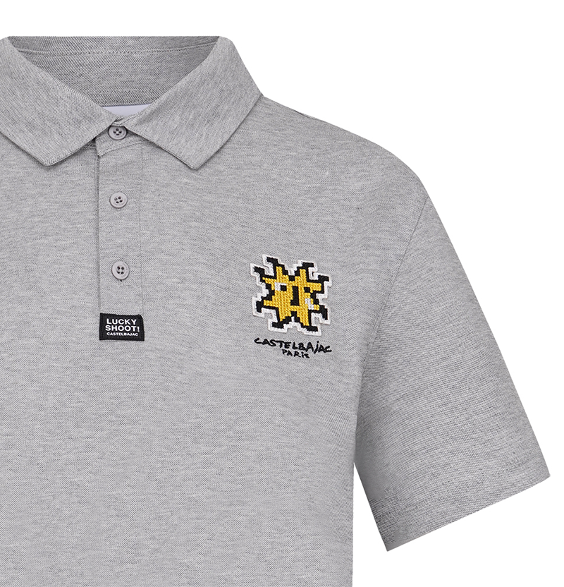 Castelbajac Men's Pixel Graphic Polo T-Shirt - 3 Colors