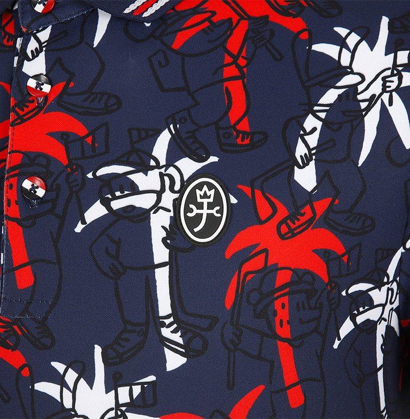 Castelbajac Men's Hope Short-Sleeve Pattern Collared Shirt - 2 Colors