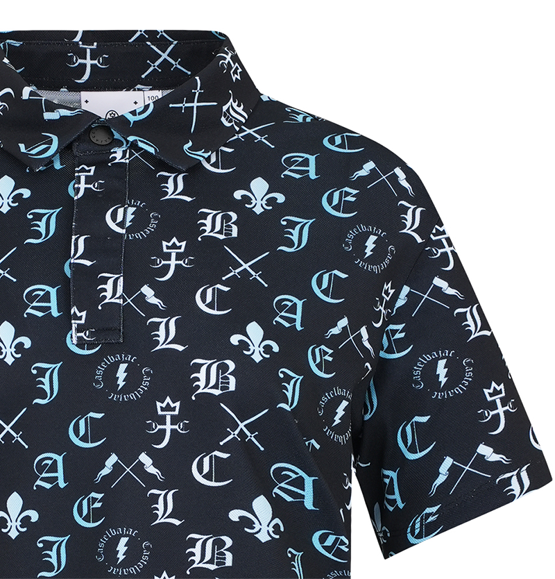 Castelbajac Men's Capsule Line Gradient Pattern Polo T-Shirt - 2 Colors