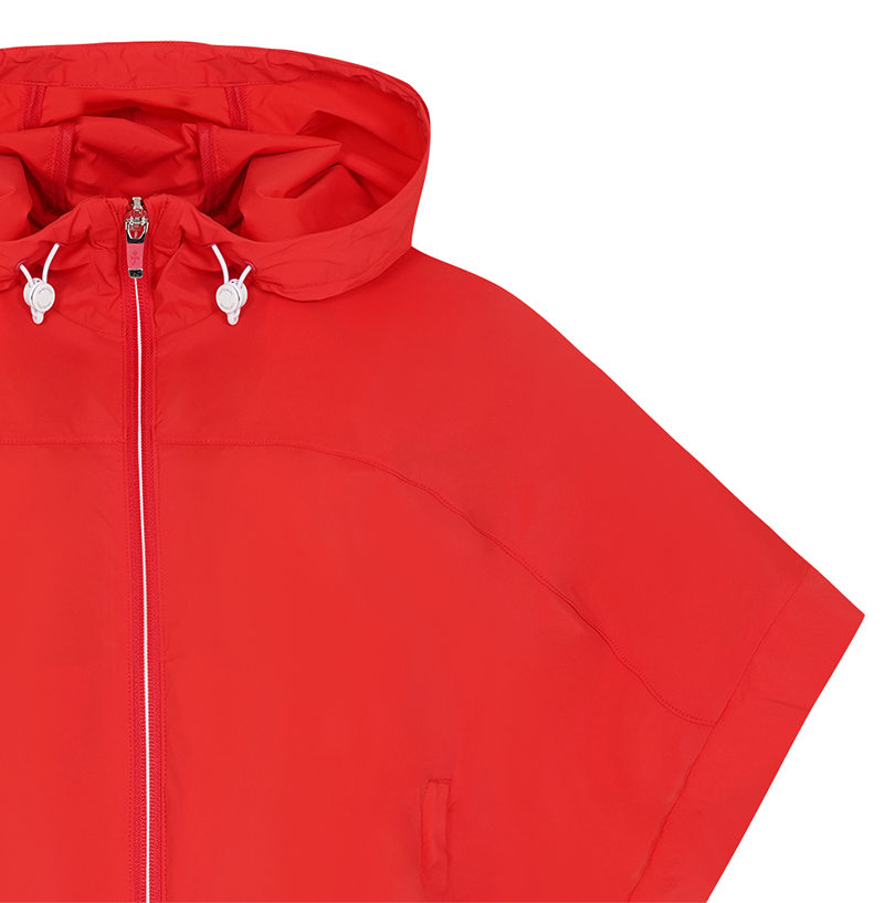 Castelbajac Women's Shoulder Letter Hooded Poncho - 2 Colors