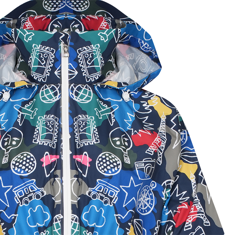 Castelbajac Women's Patterned Raincoat - Navy