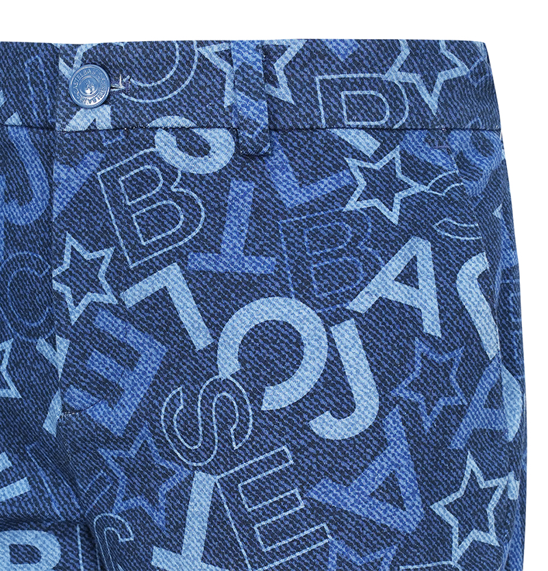 Castelbajac Men's Star Print Denim Pants - Navy