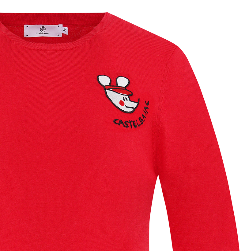 Castelbajac Women's Round Neck Letter Pullover - 2 Colors
