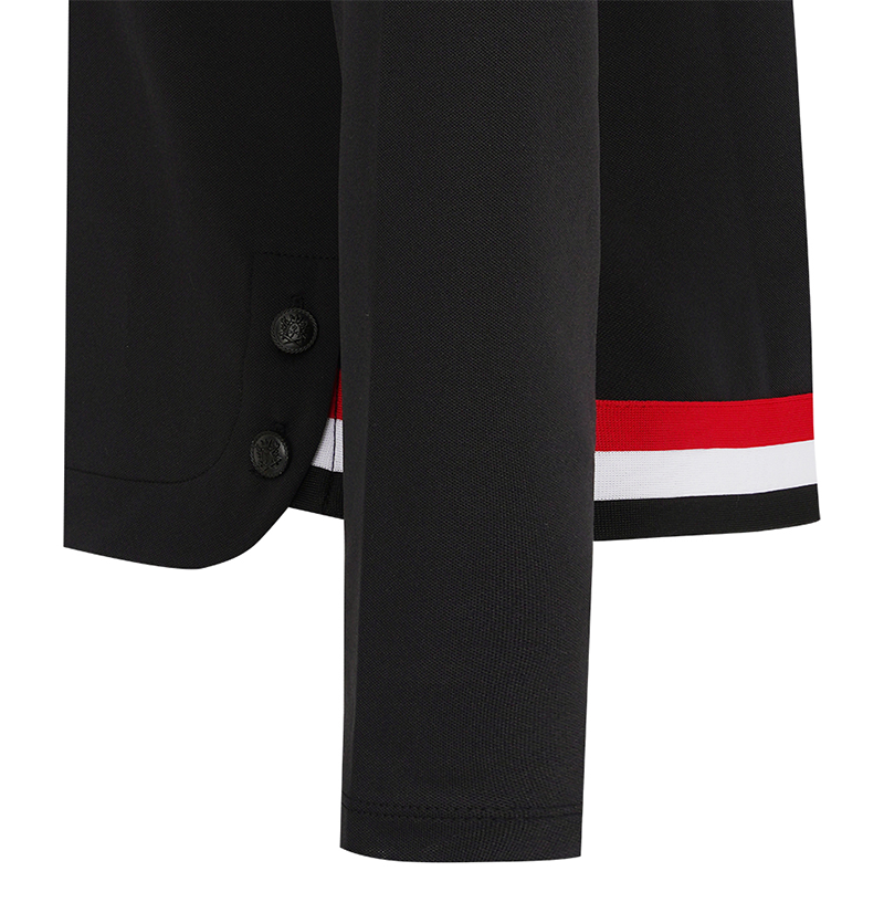 Castelbajac Women's Collar & Hem 3-Color Point Long-Sleeve T-Shirt - 4 Colors