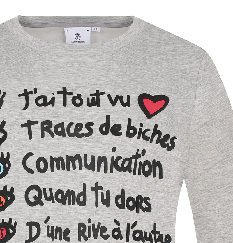 Castelbajac Women's Lettering Artwork Print Round T-Shirt - 3 Colors